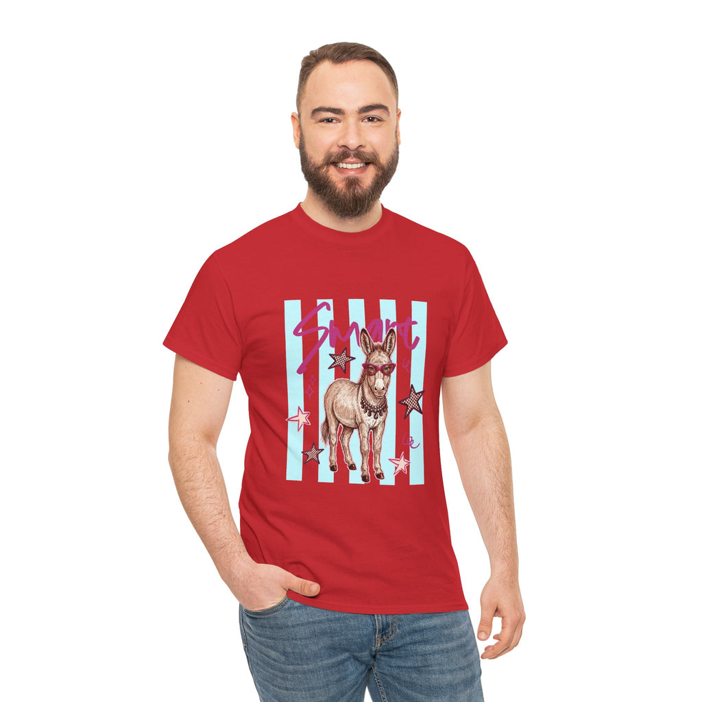 Donkey 'Smart' Graphic Tee — Cute Retro Animal Shirt