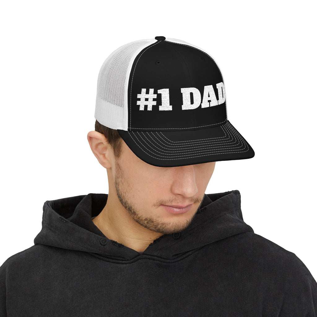#1 Dad Snapback Trucker Cap – Father's Day Gift Hat