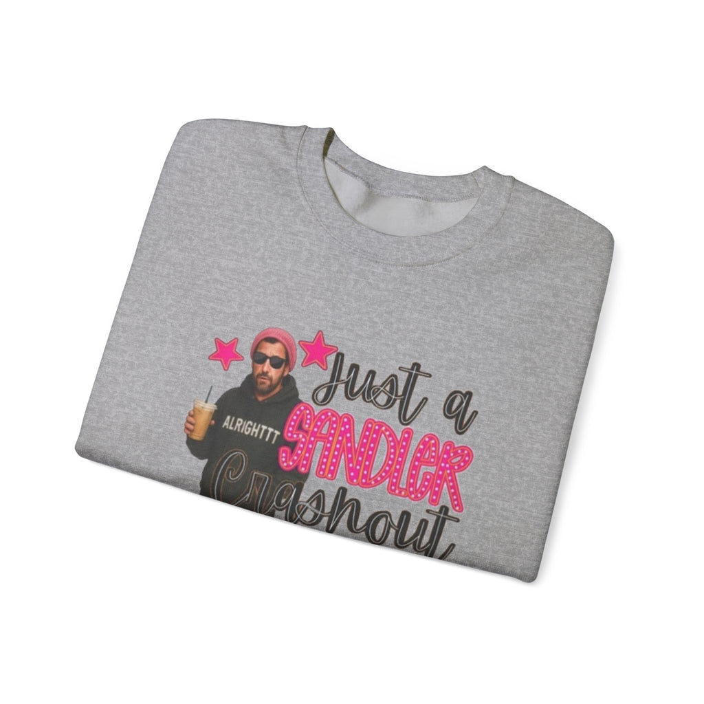 Crewneck Sweatshirt — “Just a Tinder Swipe Away Type of Mom” Funny Mom Graphic