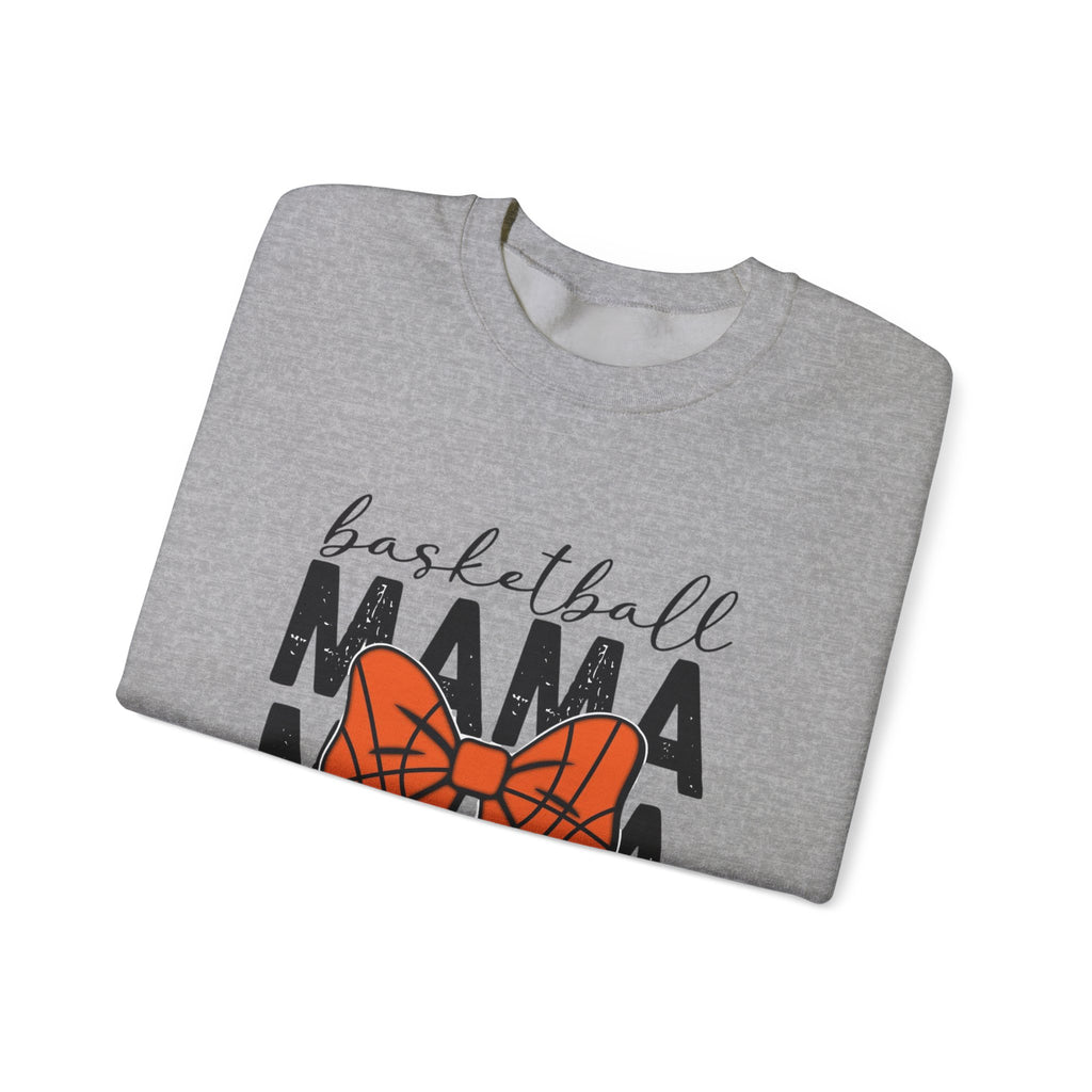 Basketball Mama Sweatshirt — Basketball Bow Mom Crewneck