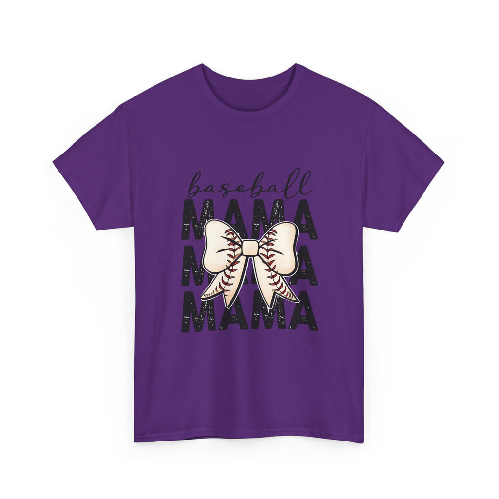 Baseball Mama T-Shirt — Cute Bow Baseball Mom Tee