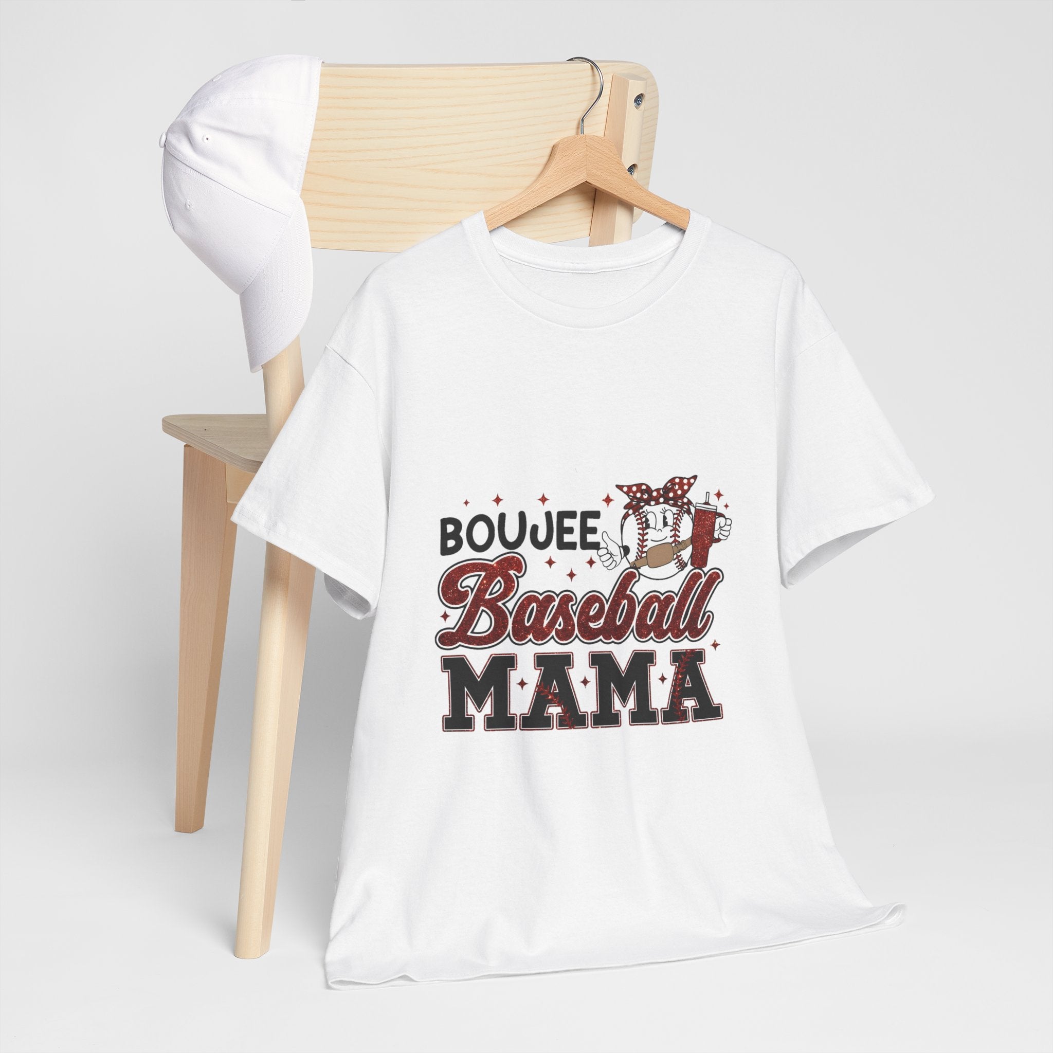 Boujee Baseball Mama T-Shirt – Cute Mom Graphic Tee for Baseball Moms