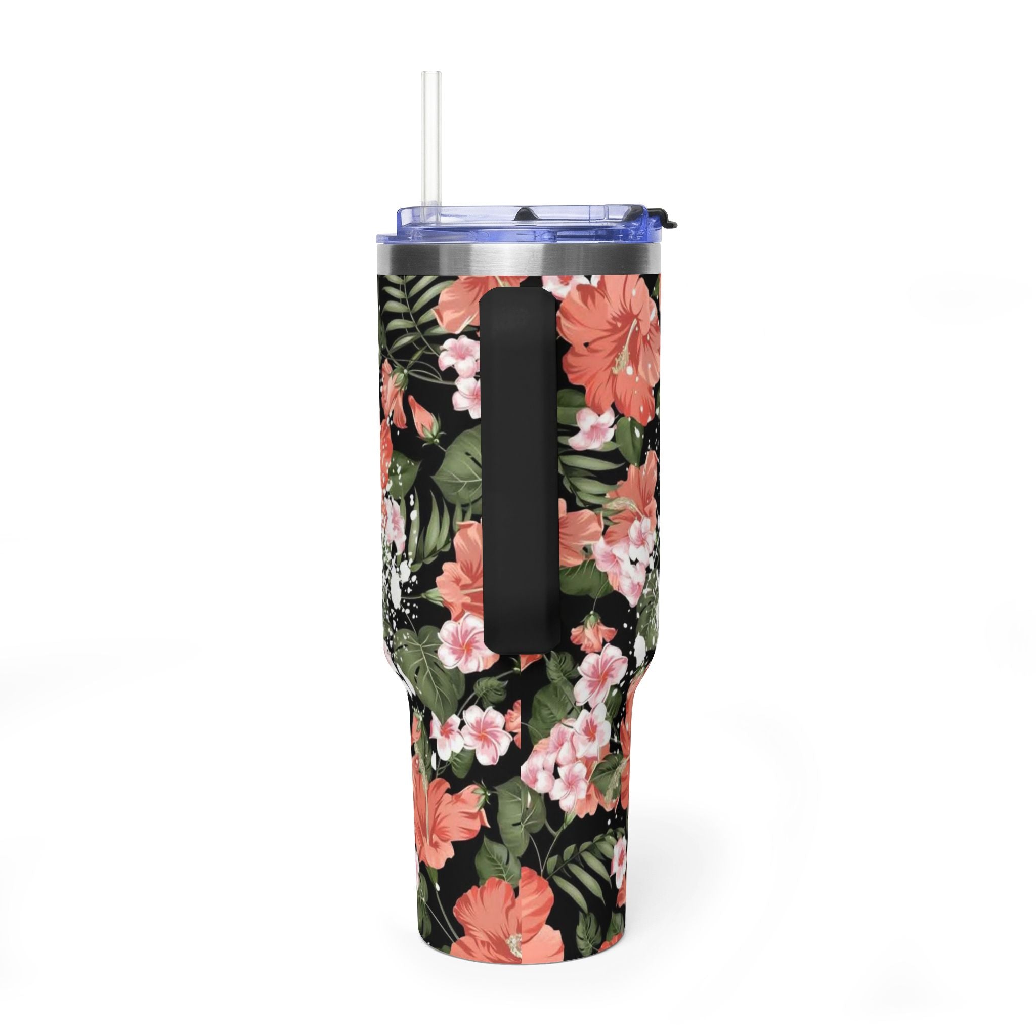 40oz Floral Mom Life Tumbler – Insulated Vacuum Travel Cup with Straw