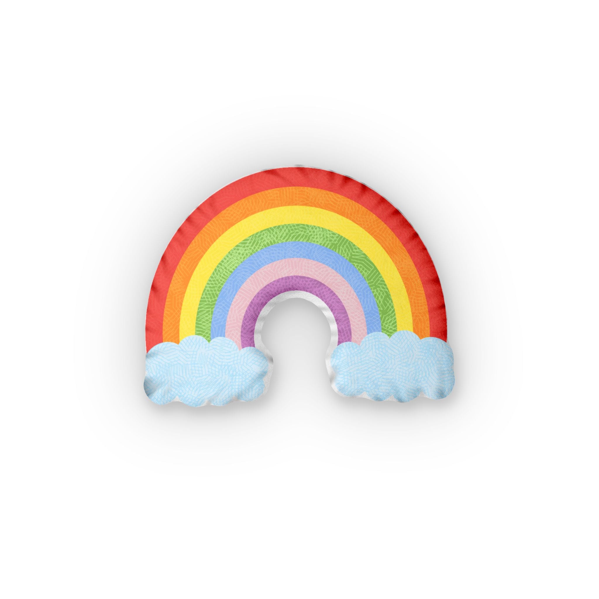 Rainbow Cloud Pillow — Custom Shaped Decorative Pillow for Kids’ Rooms & Nursery
