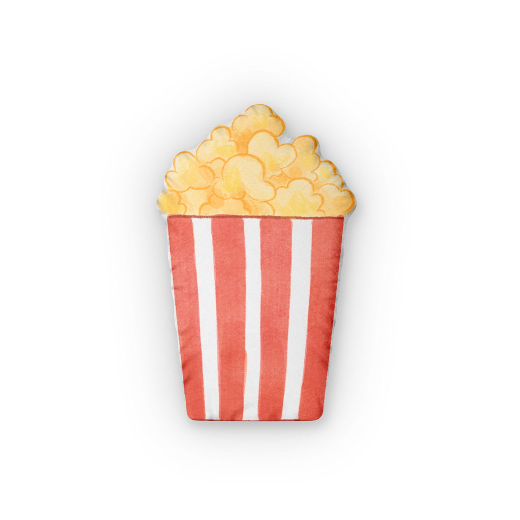 Popcorn Shaped Pillow — Fun Movie Night Decorative Cushion