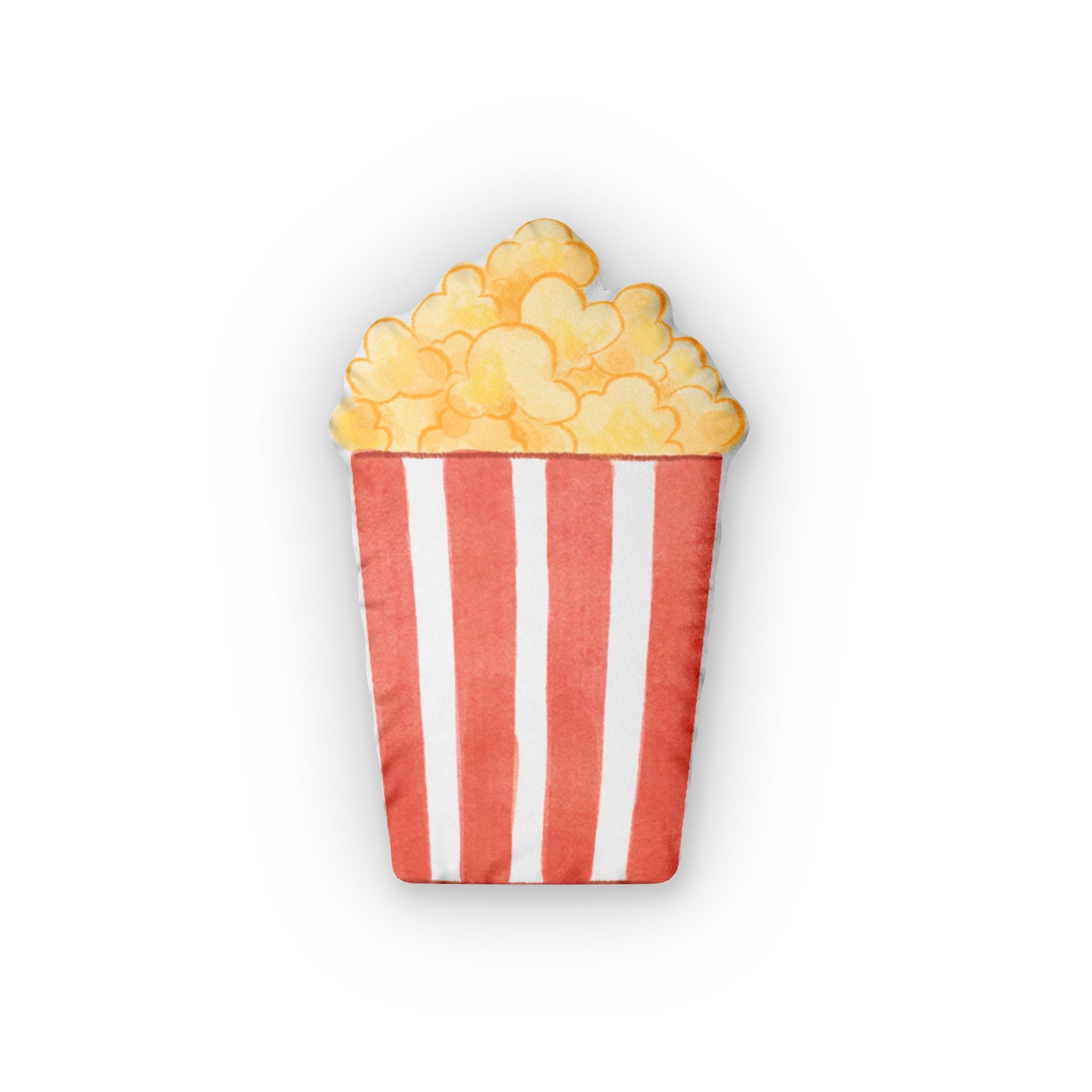 Popcorn Shaped Pillow — Fun Movie Night Decorative Cushion