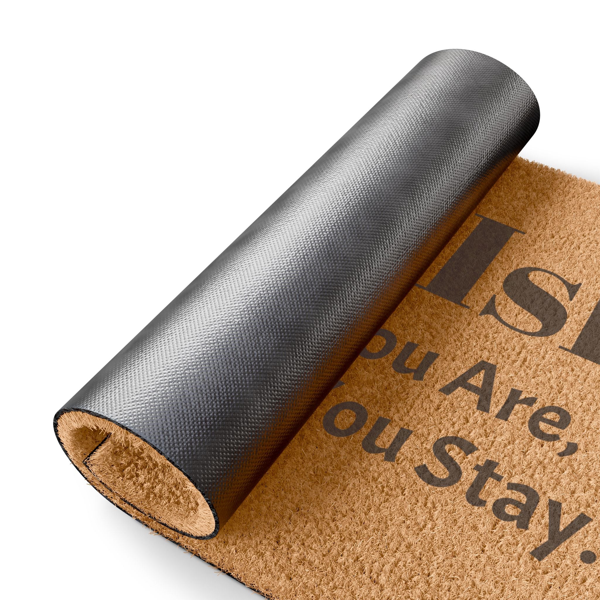 Welcome Ish Doormat – Funny 'Depends Who You Are, And How Long You Stay' Coir Welcome Mat
