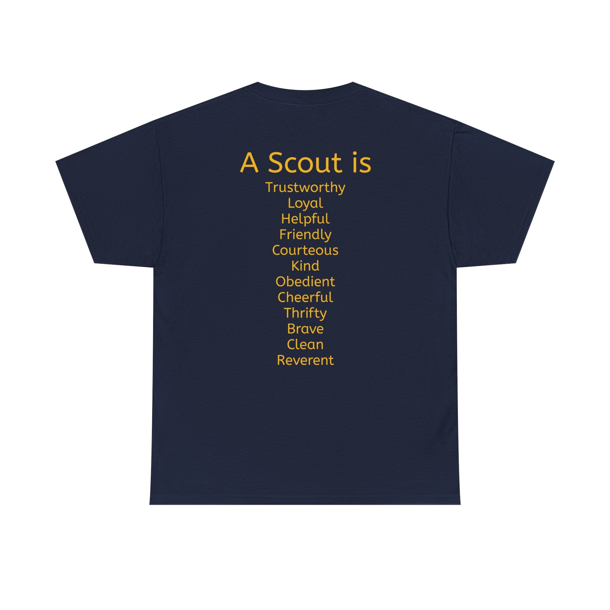 Adult Cub Scouts Pack 453 Middletown IN Tee — "A Scout is" Promise Back Design