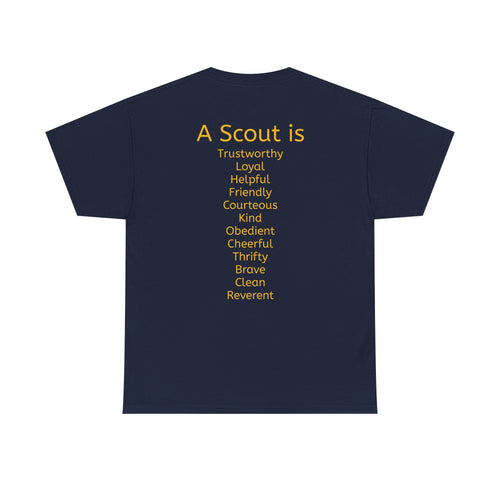 Adult Cub Scouts Pack 453 Middletown IN Tee — "A Scout is" Promise Back Design