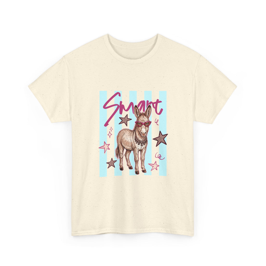 Donkey 'Smart' Graphic Tee — Cute Retro Animal Shirt