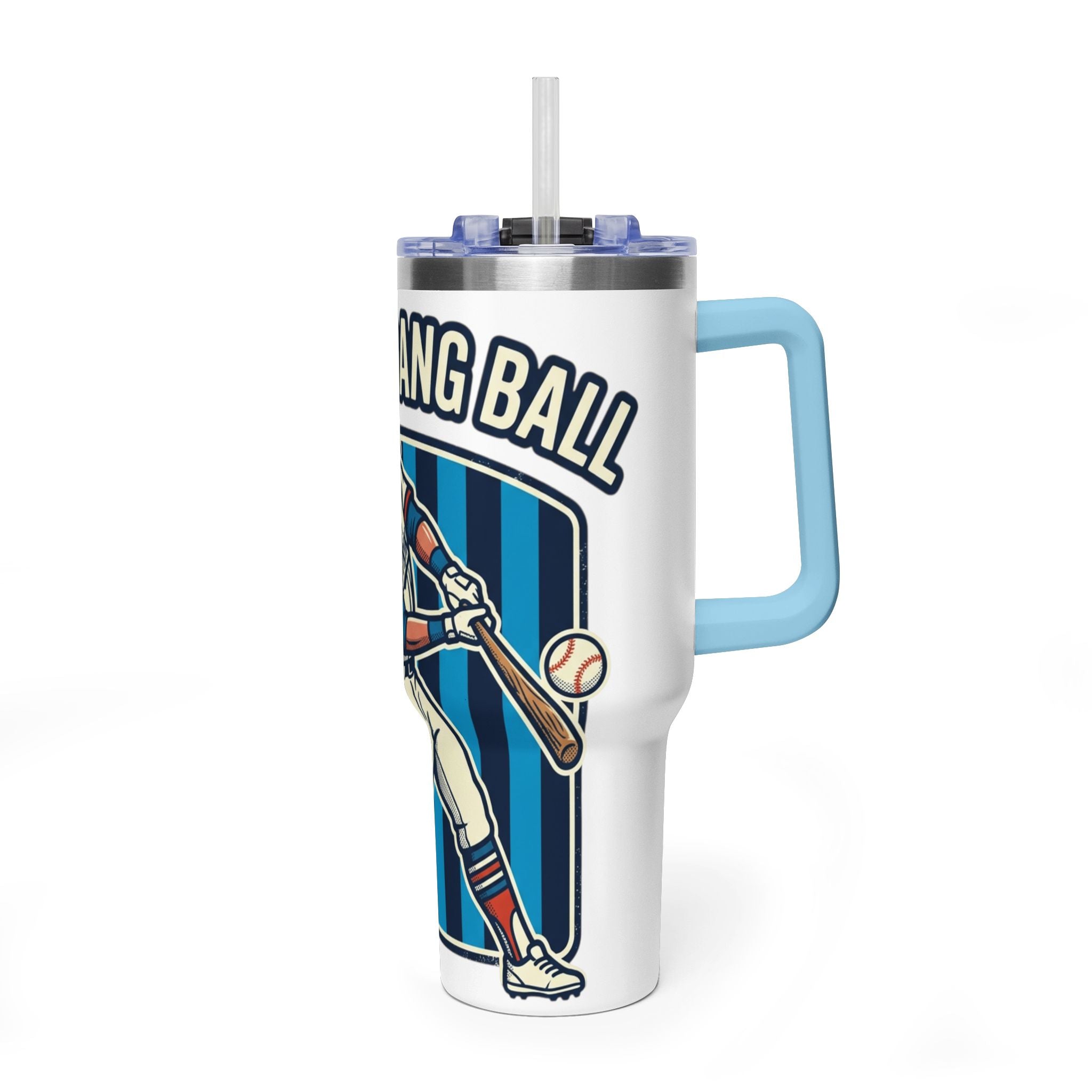 40oz Baseball Tumbler – “Hit the Dang Ball” Vacuum Insulated Travel Mug