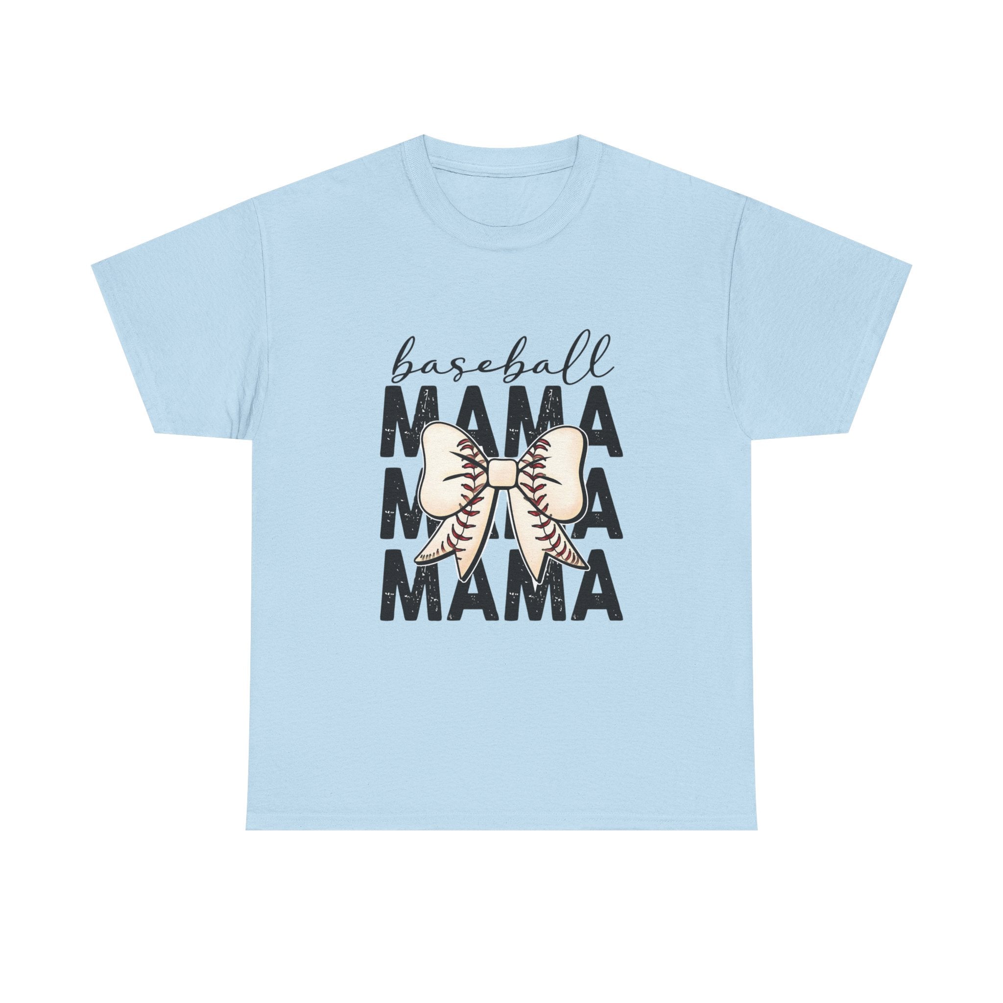 Baseball Mama T-Shirt — Cute Bow Baseball Mom Tee