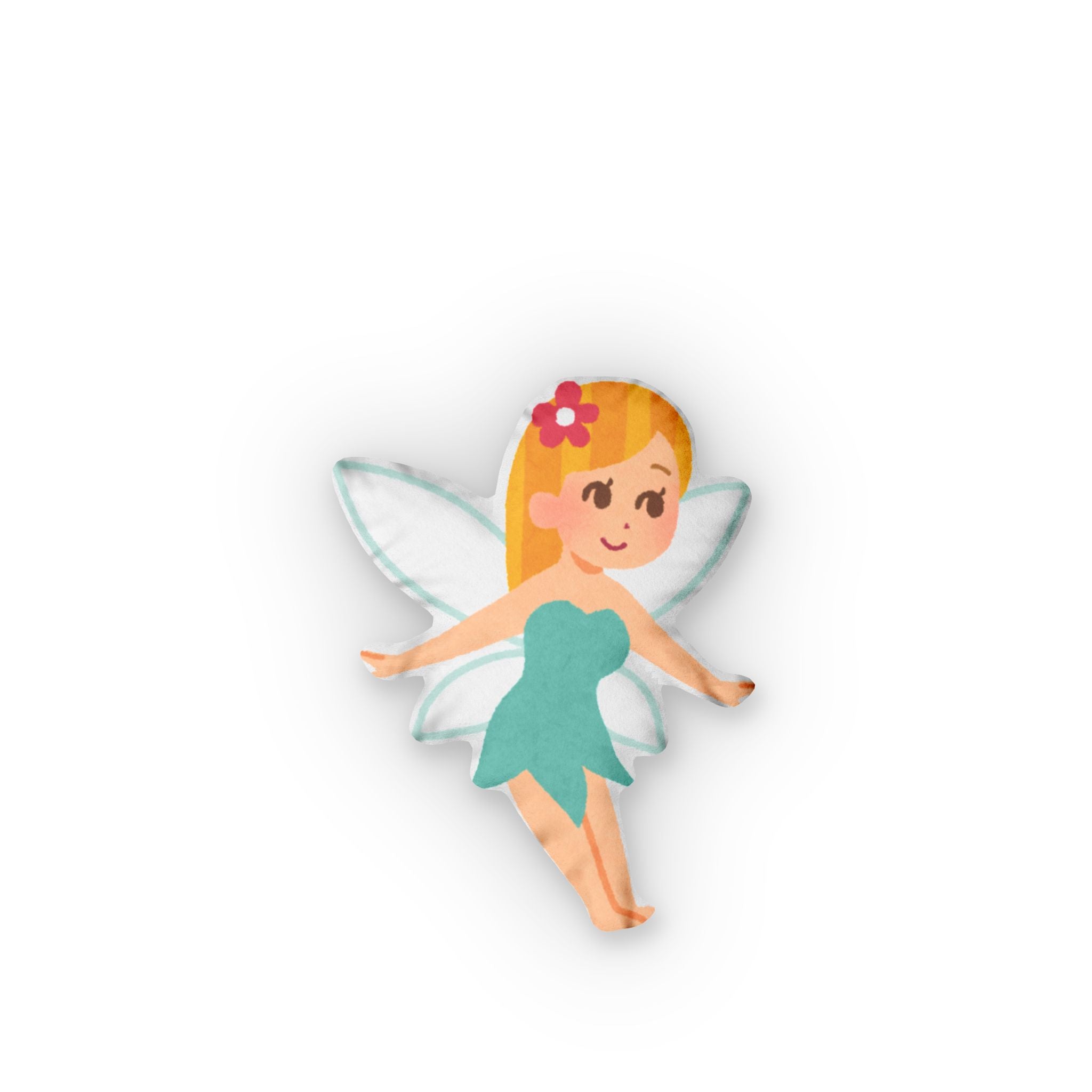 Fairy-Shaped Pillow – Cute Watercolor Fairy Throw Cushion for Kids’ Rooms & Nursery