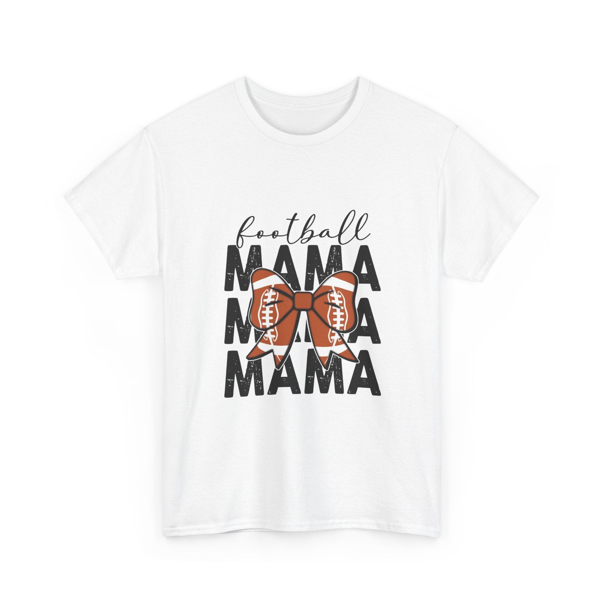 Football Mama T-Shirt — Cute Mom Football Tee with Bow