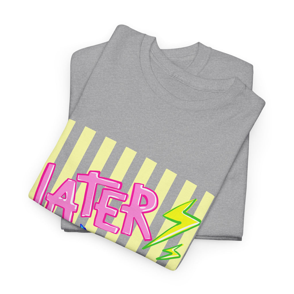 Later Gator Graphic Tee - Neon Retro Alligator Shirt