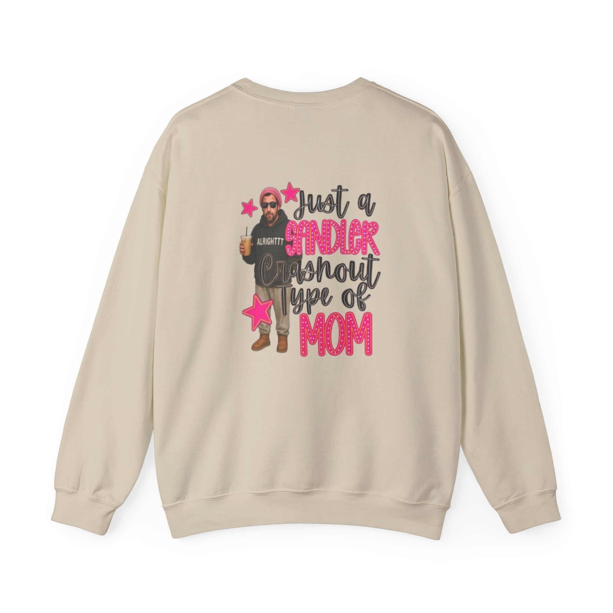 Crewneck Sweatshirt — “Just a Tinder Swiper Short Type of Mom” Funny Mom Graphic