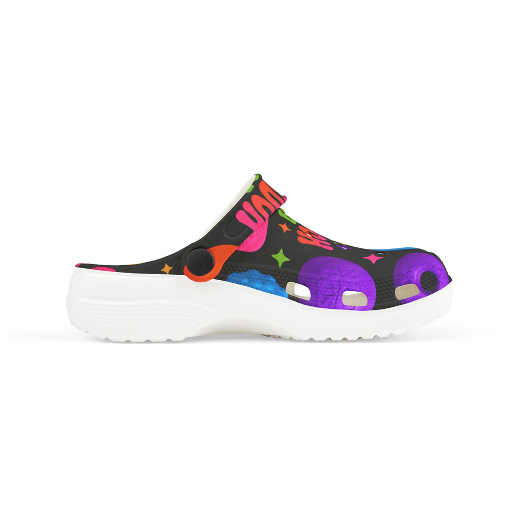 Bright, playful EVA foam clogs designed for kids