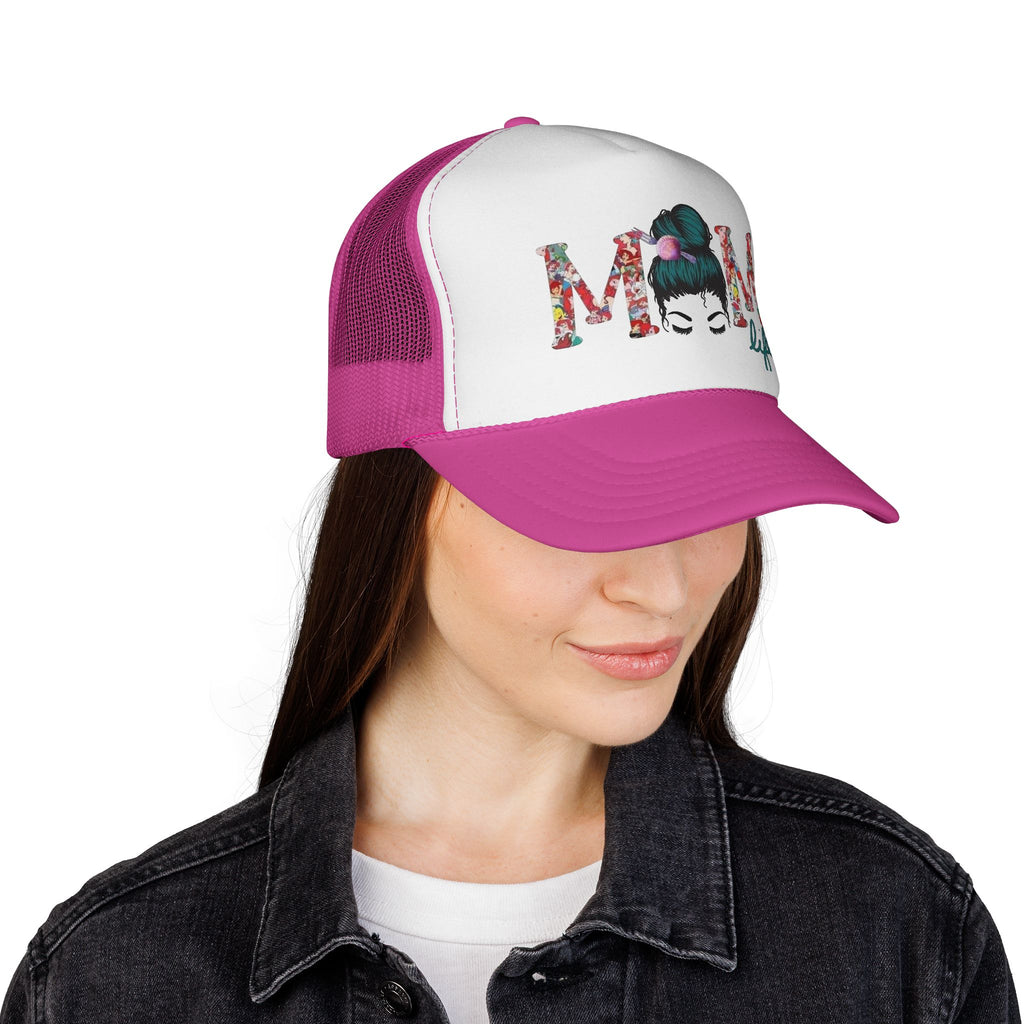 Mom Life Trucker Cap | Floral Mom Graphic Trucker Hat