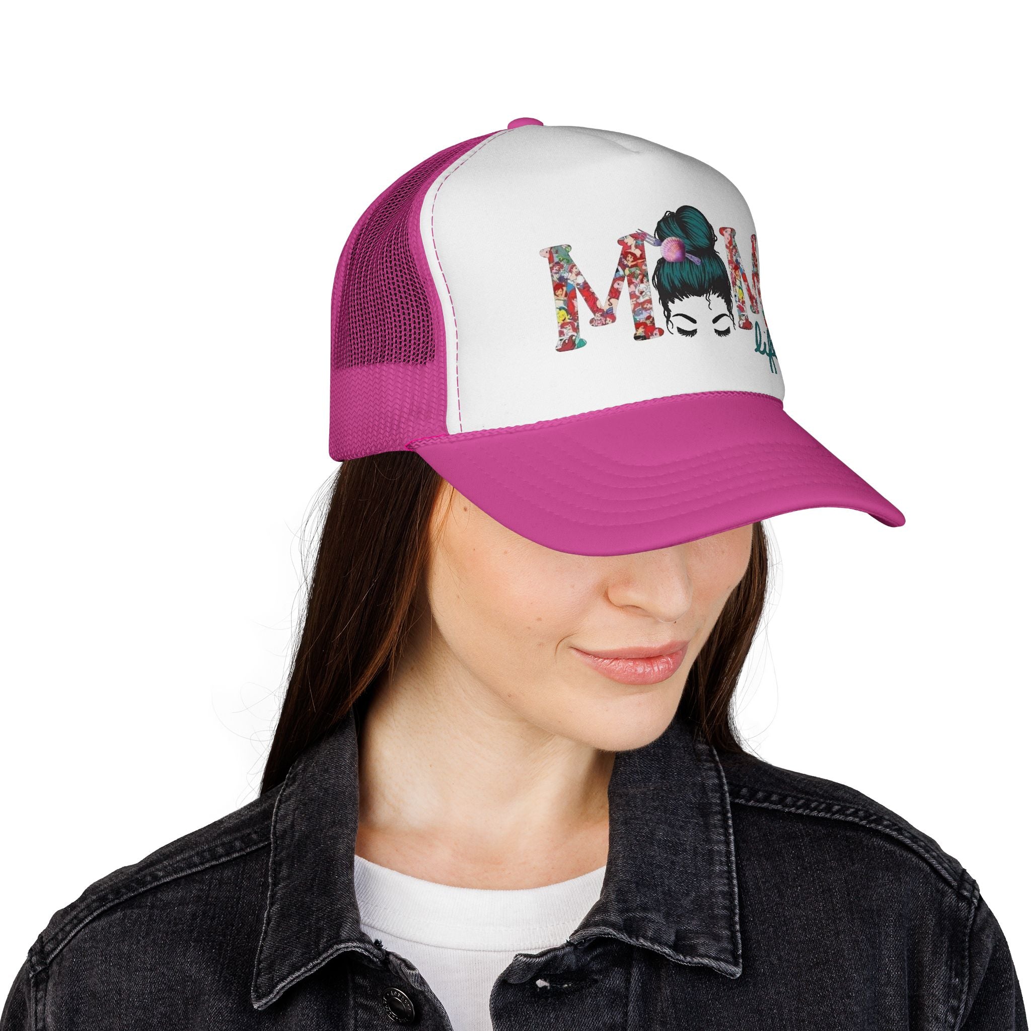 Mom Life Trucker Cap | Floral Mom Graphic Trucker Hat