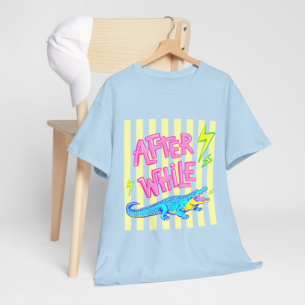 After While Alligator T-Shirt — Retro Neon Graphic Tee