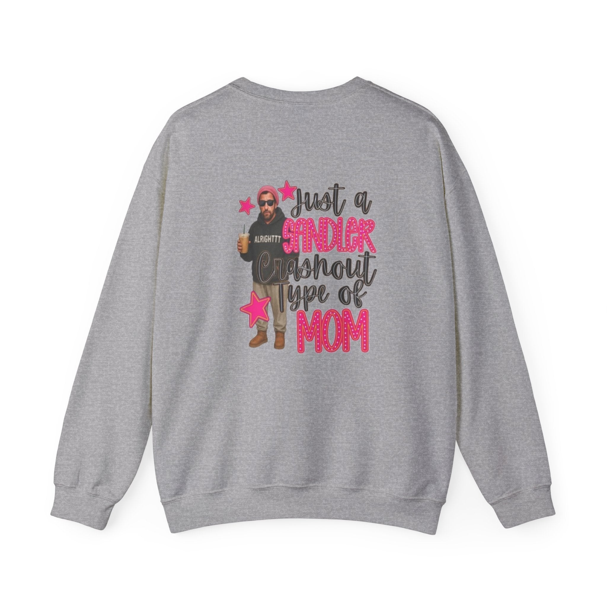 Crewneck Sweatshirt — “Just a Tinder Swiper Short Type of Mom” Funny Mom Graphic