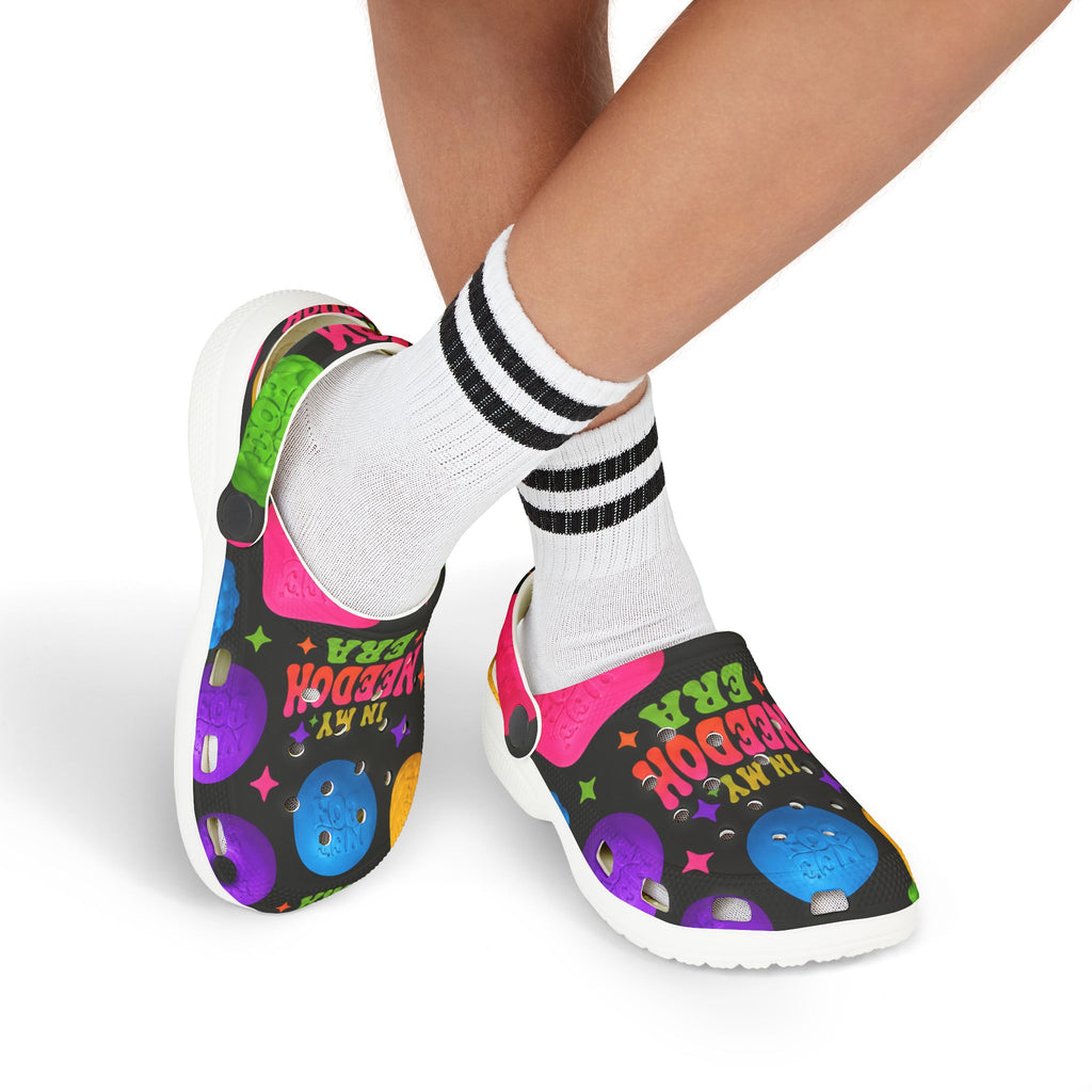 Bright, playful EVA foam clogs designed for kids