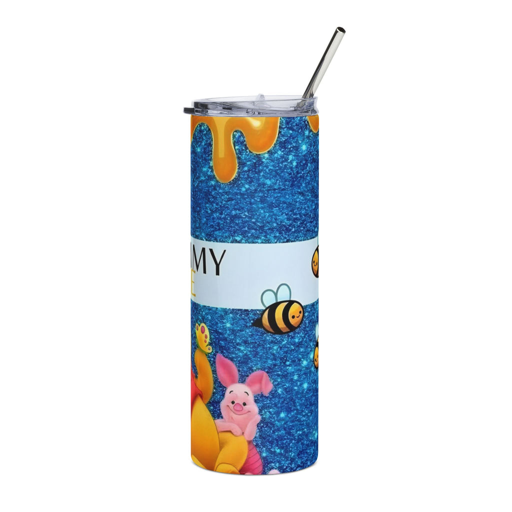 Winnie the Pooh "Mommy Bee" 20oz Stainless Tumbler — Glitter Honey Drip Travel Cup
