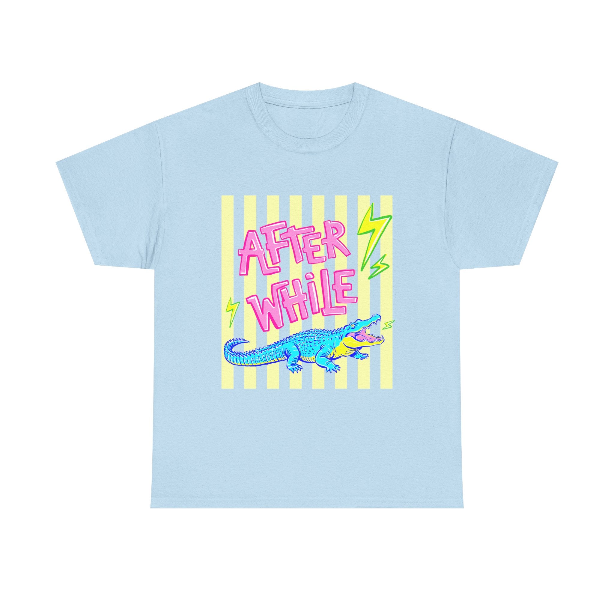 After While Alligator T-Shirt — Retro Neon Graphic Tee