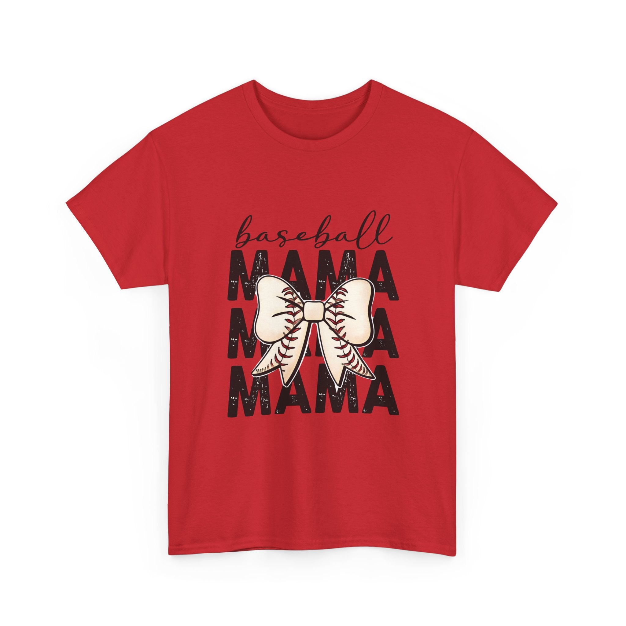 Baseball Mama T-Shirt — Cute Bow Baseball Mom Tee