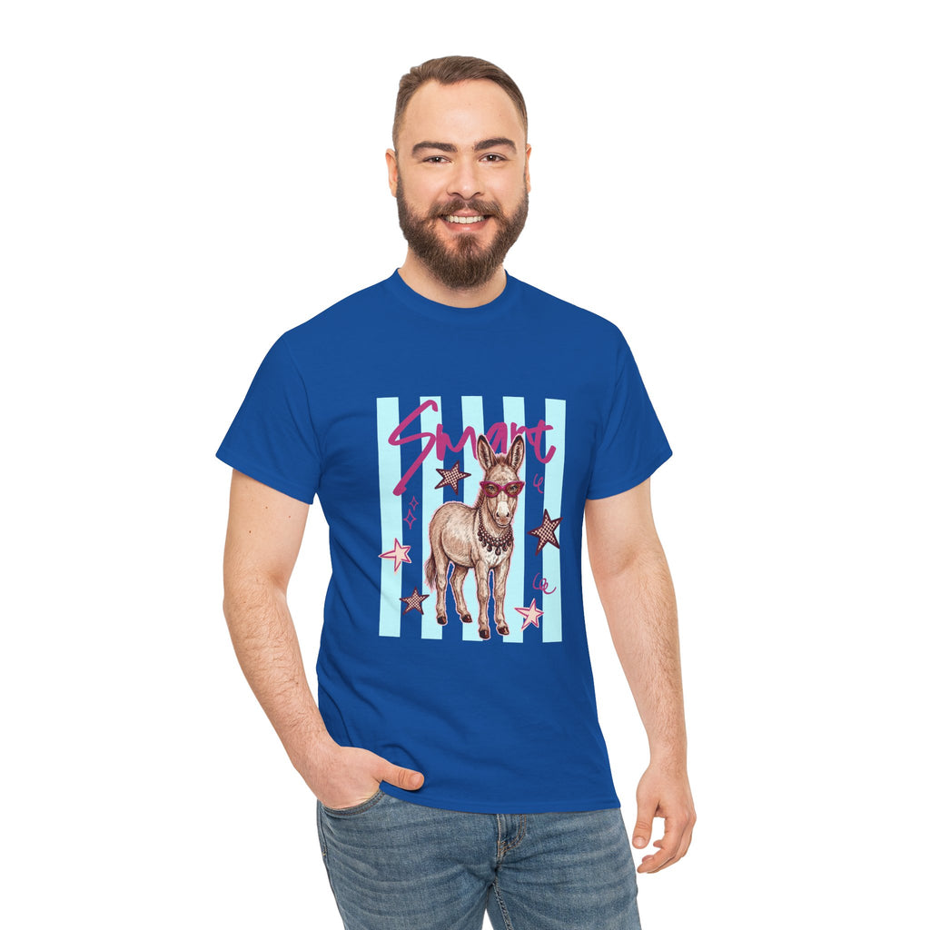 Donkey 'Smart' Graphic Tee — Cute Retro Animal Shirt