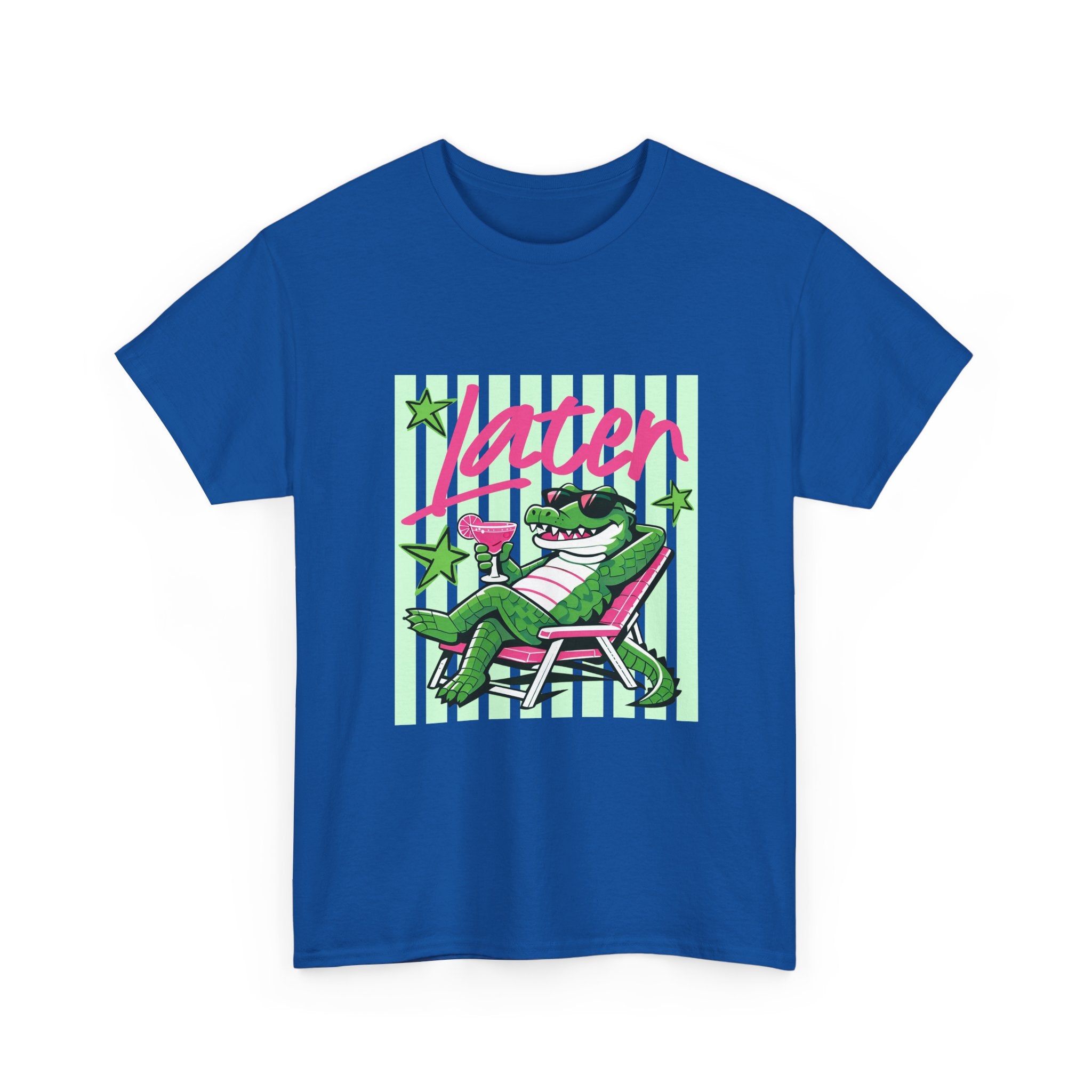 Crocodile Chill Tee — "Later" Lounge Alligator Graphic T-Shirt