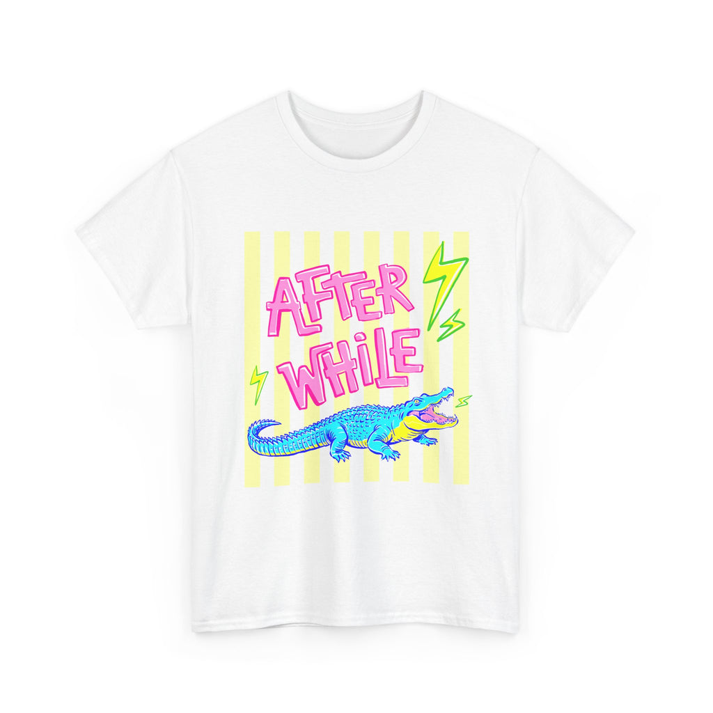 After While Alligator T-Shirt — Retro Neon Graphic Tee