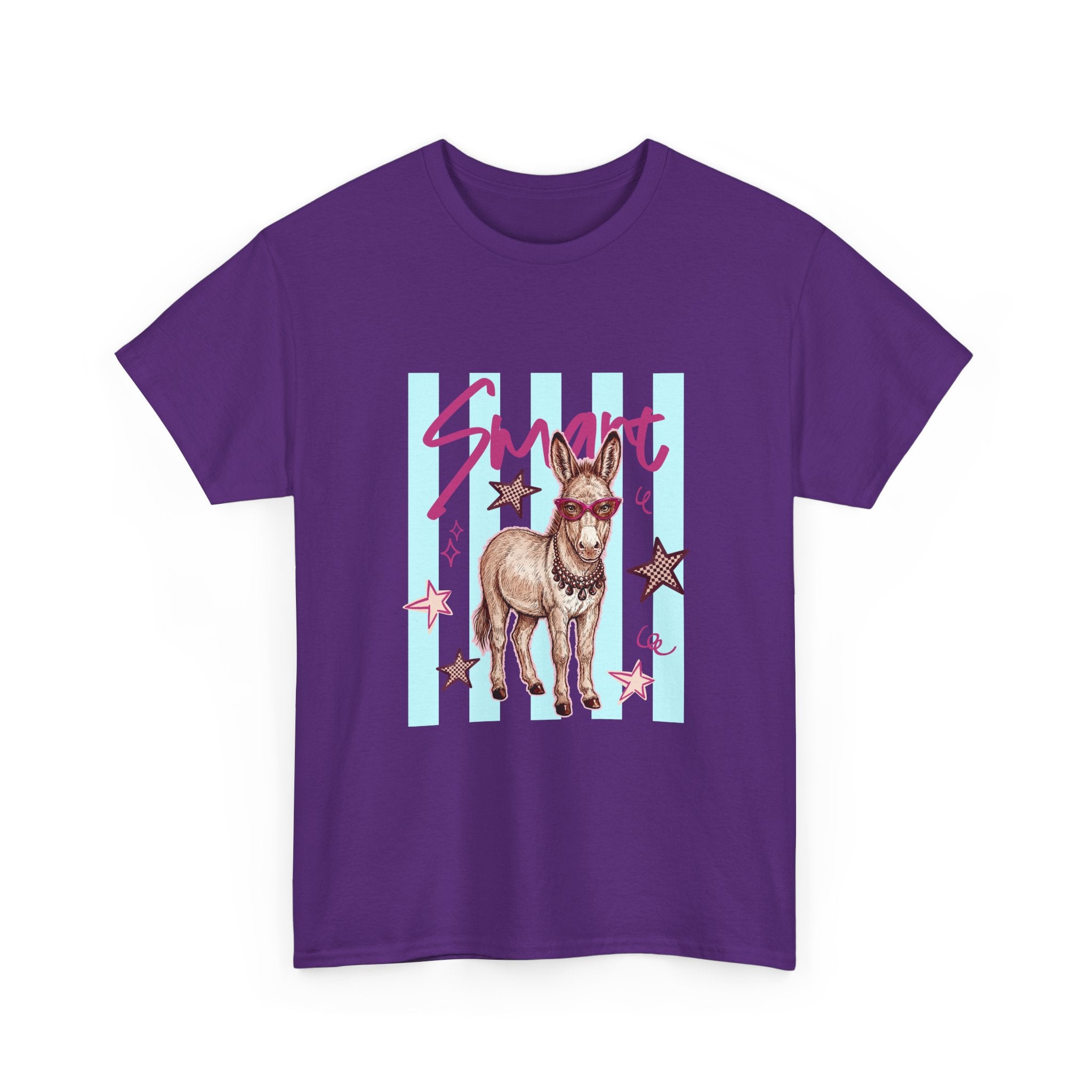 Donkey 'Smart' Graphic Tee — Cute Retro Animal Shirt