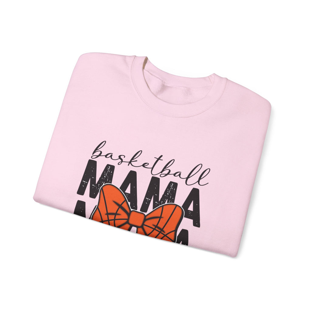 Basketball Mama Sweatshirt — Basketball Bow Mom Crewneck