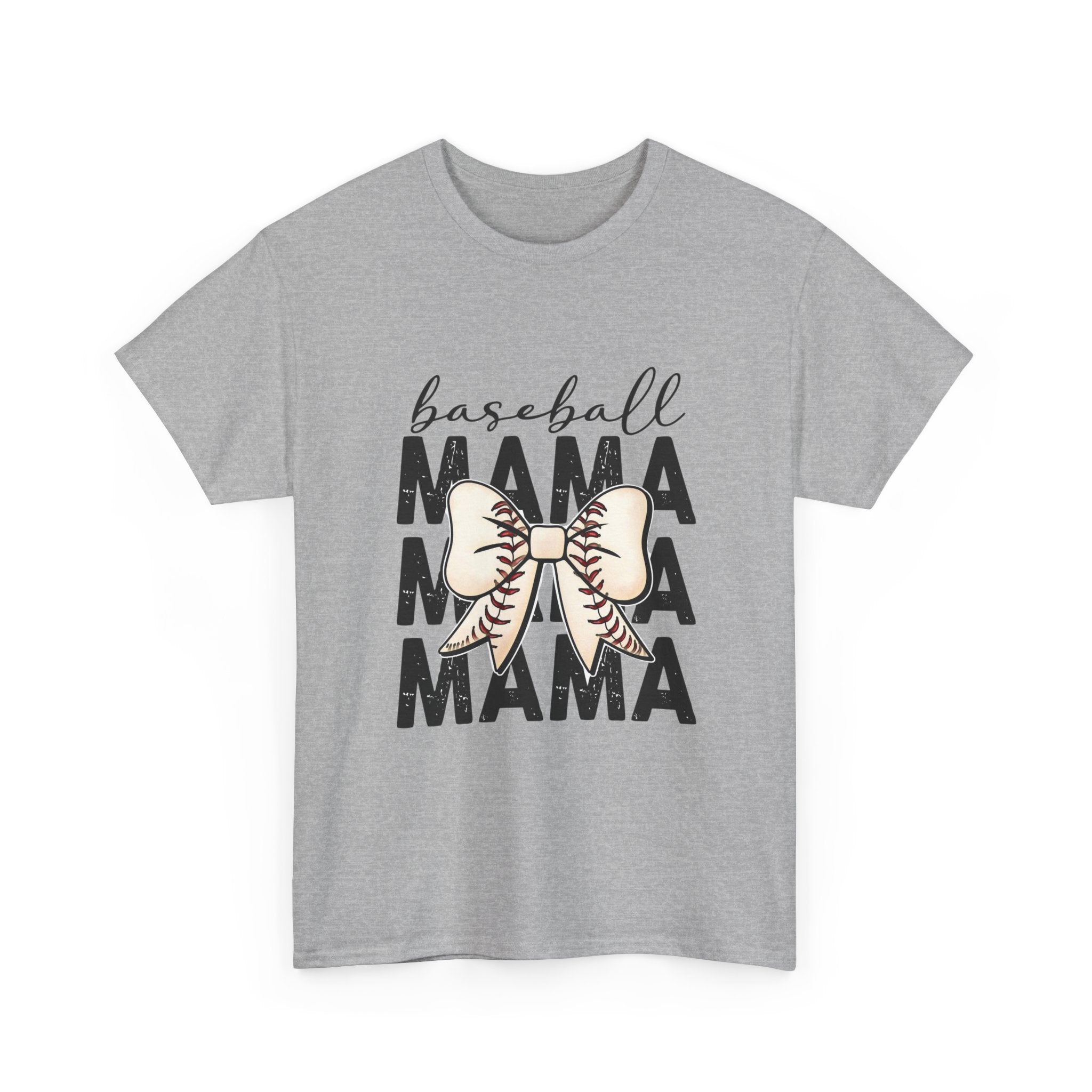 Baseball Mama T-Shirt — Cute Bow Baseball Mom Tee