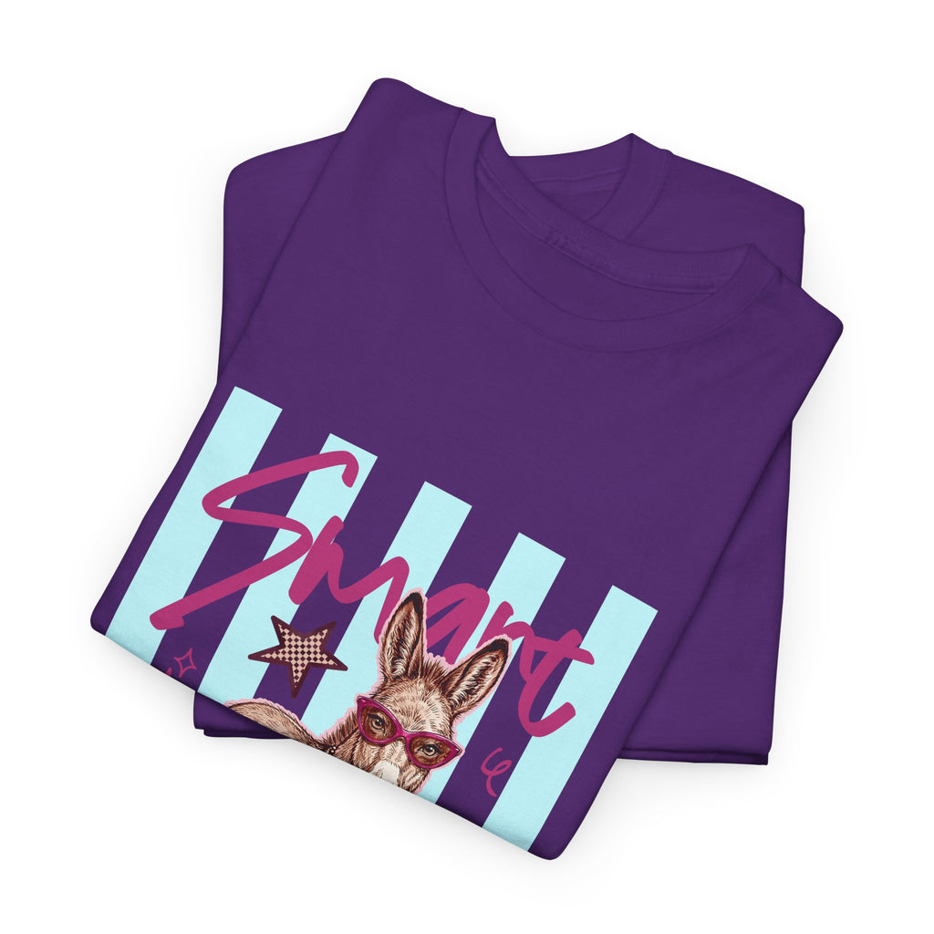 Donkey 'Smart' Graphic Tee — Cute Retro Animal Shirt