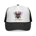 Neon Mountain Bear Trucker Cap | Retro Stars Graphic Trucker Cap