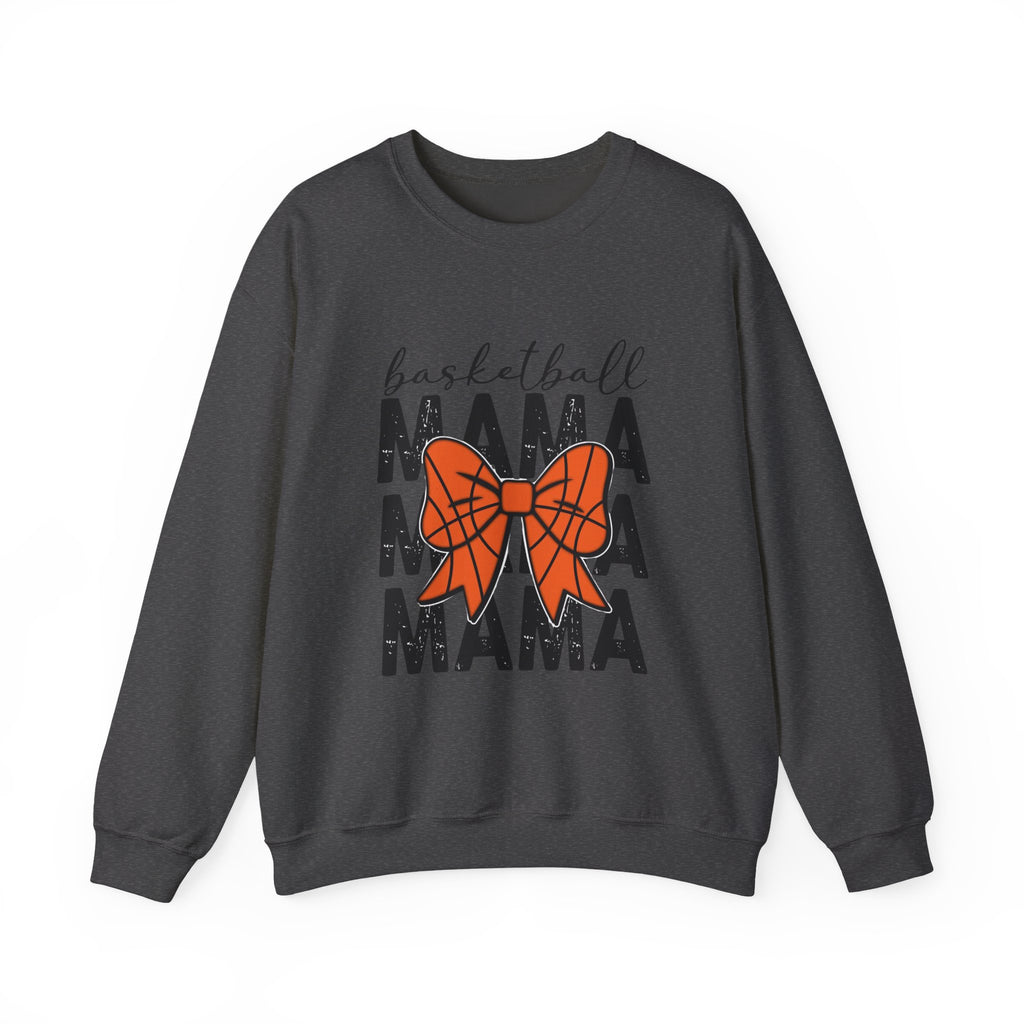 Basketball Mama Sweatshirt — Basketball Bow Mom Crewneck