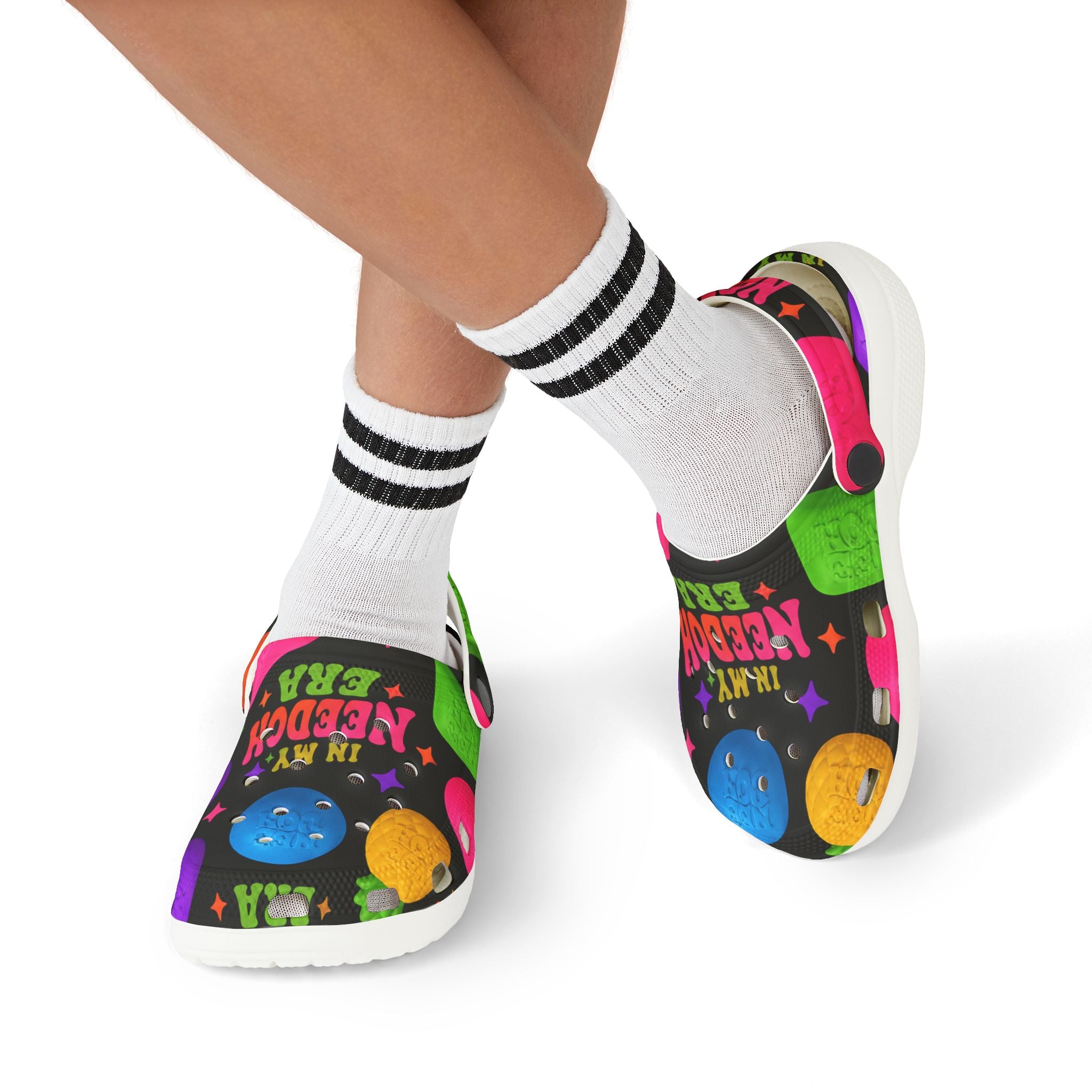 Bright, playful EVA foam clogs designed for kids