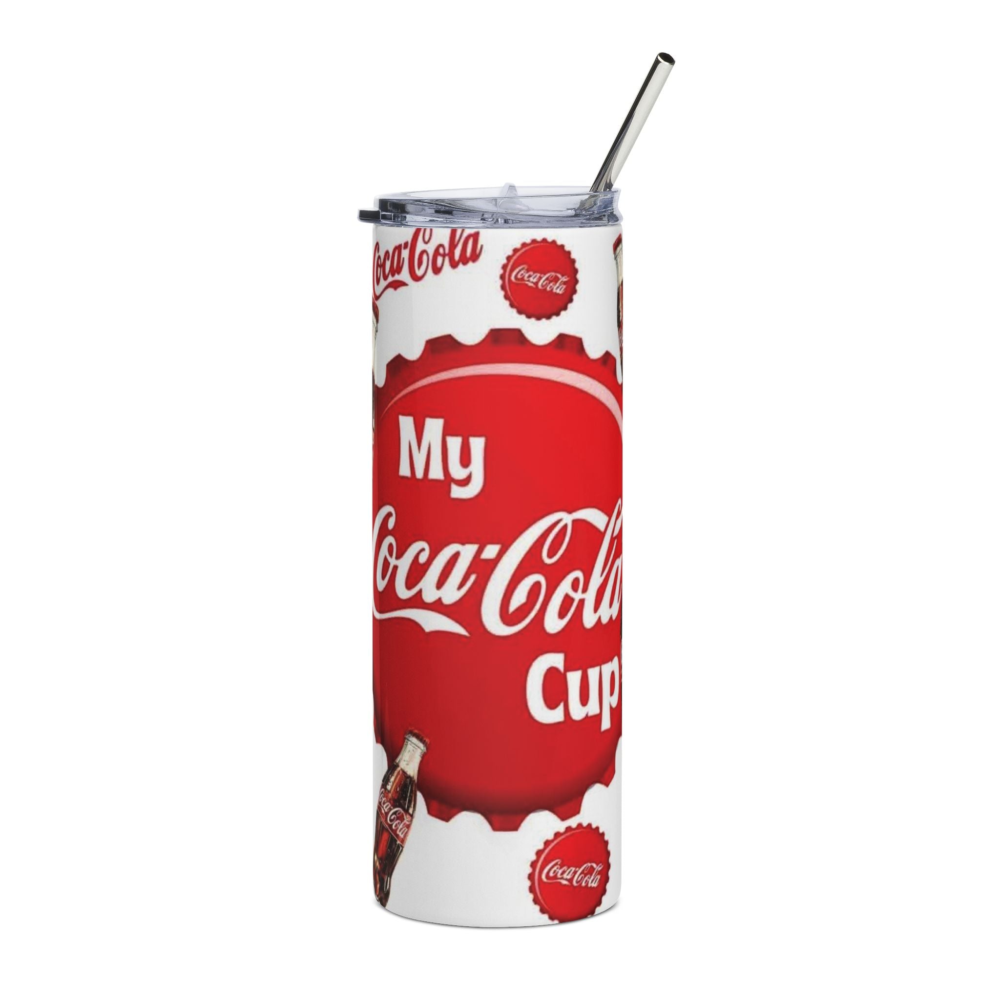 20oz Stainless Steel Tumbler — 'My Coca-Cola Cup' Retro Soda Bottle Design