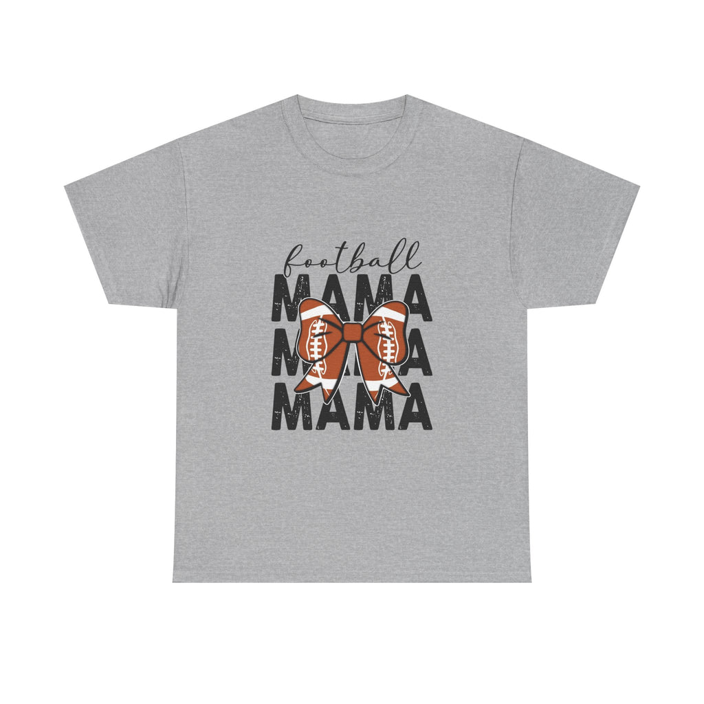 Football Mama T-Shirt — Cute Mom Football Tee with Bow