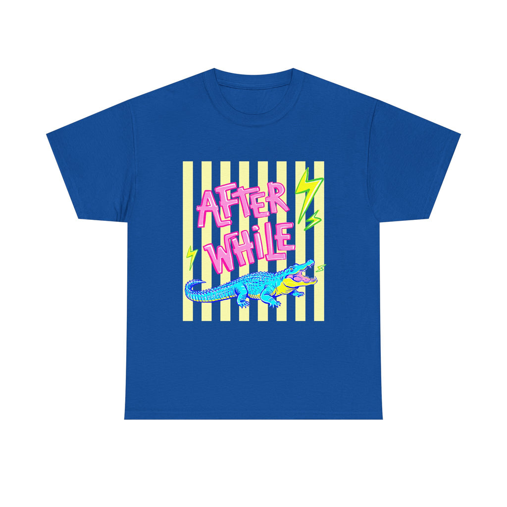 After While Alligator T-Shirt — Retro Neon Graphic Tee