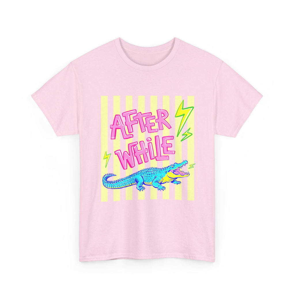After While Alligator T-Shirt — Retro Neon Graphic Tee