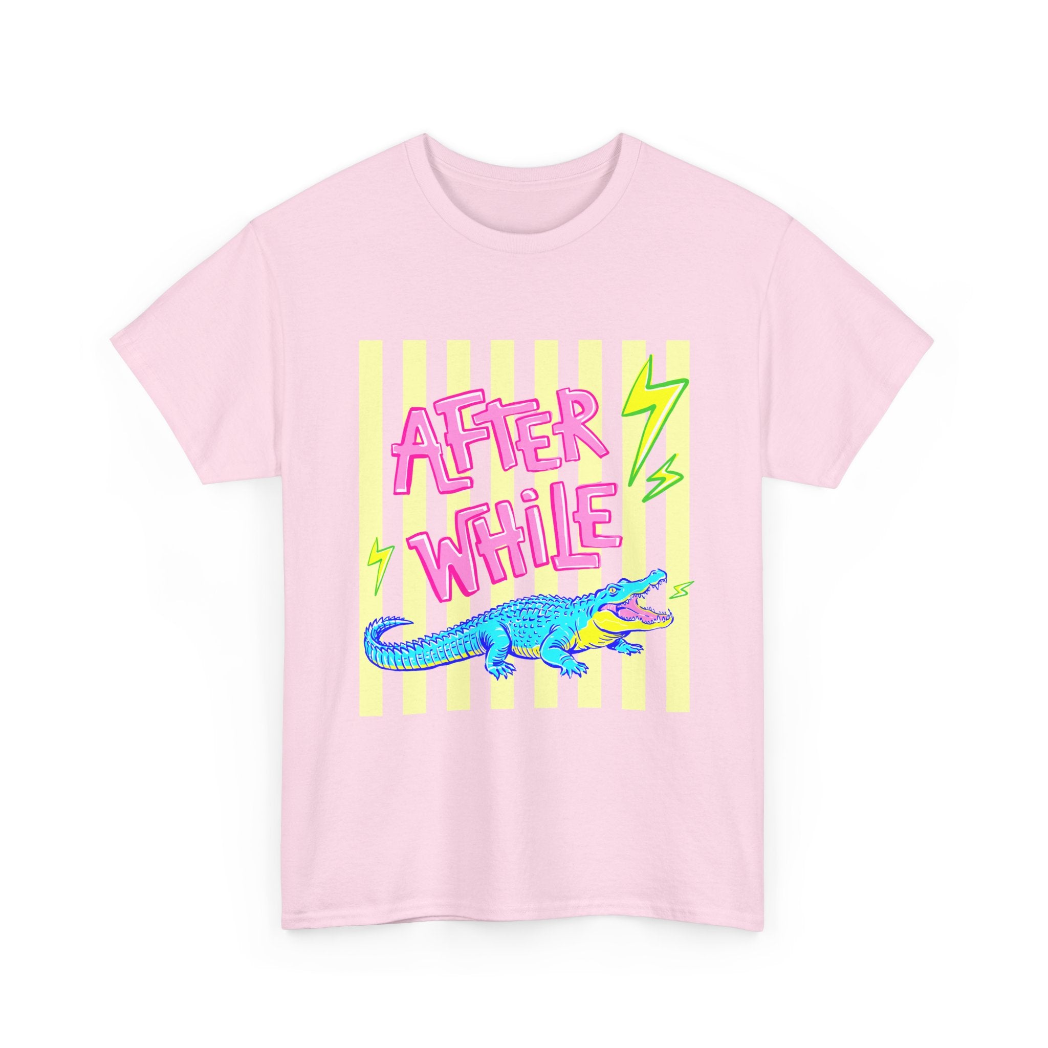 After While Alligator T-Shirt — Retro Neon Graphic Tee