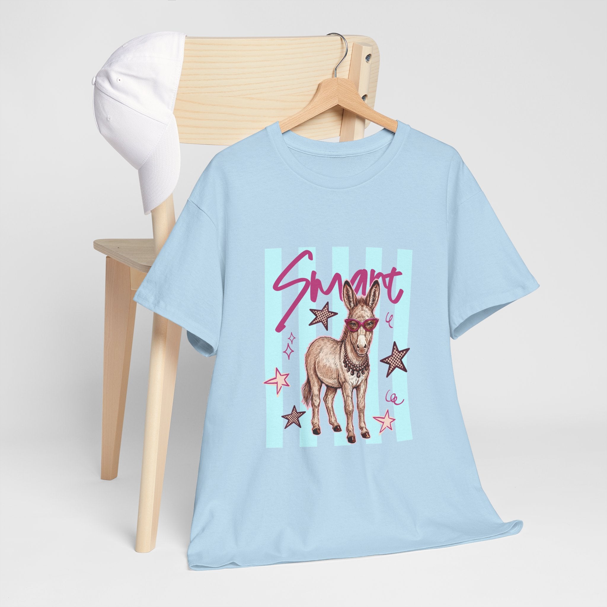 Donkey 'Smart' Graphic Tee — Cute Retro Animal Shirt