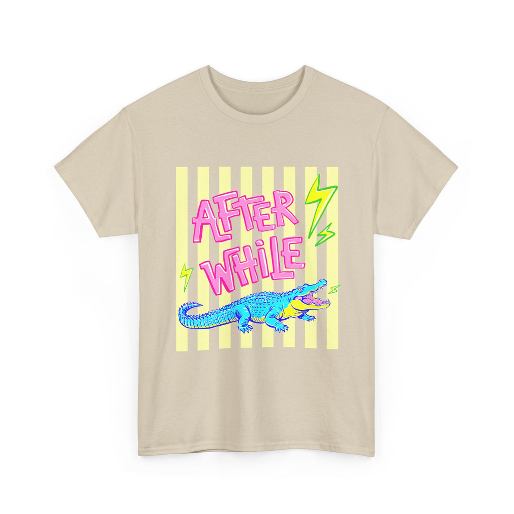 After While Alligator T-Shirt — Retro Neon Graphic Tee