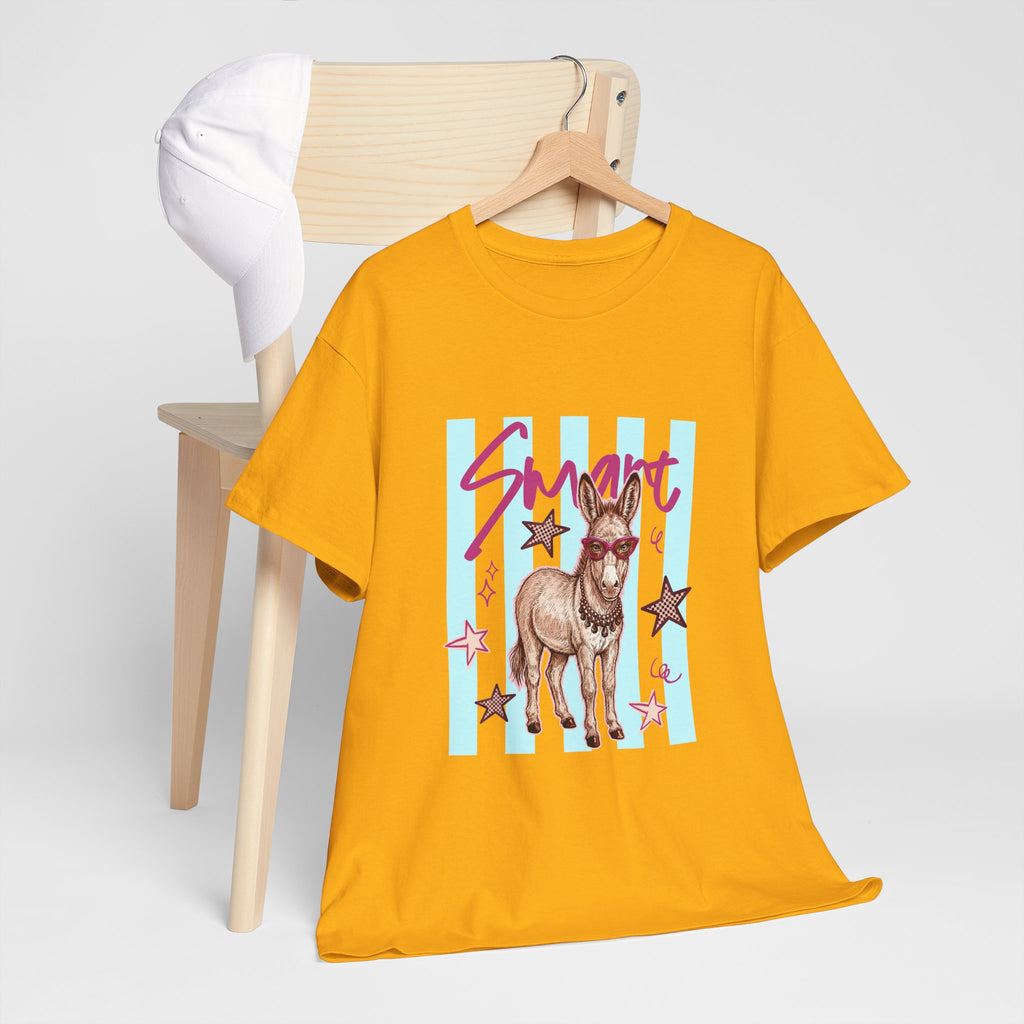 Donkey 'Smart' Graphic Tee — Cute Retro Animal Shirt