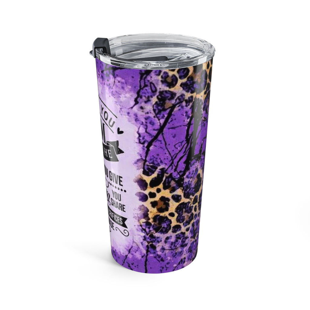Mother’s Day 20oz Tumbler - "Thank You Mom" Purple Leopard Travel Mug