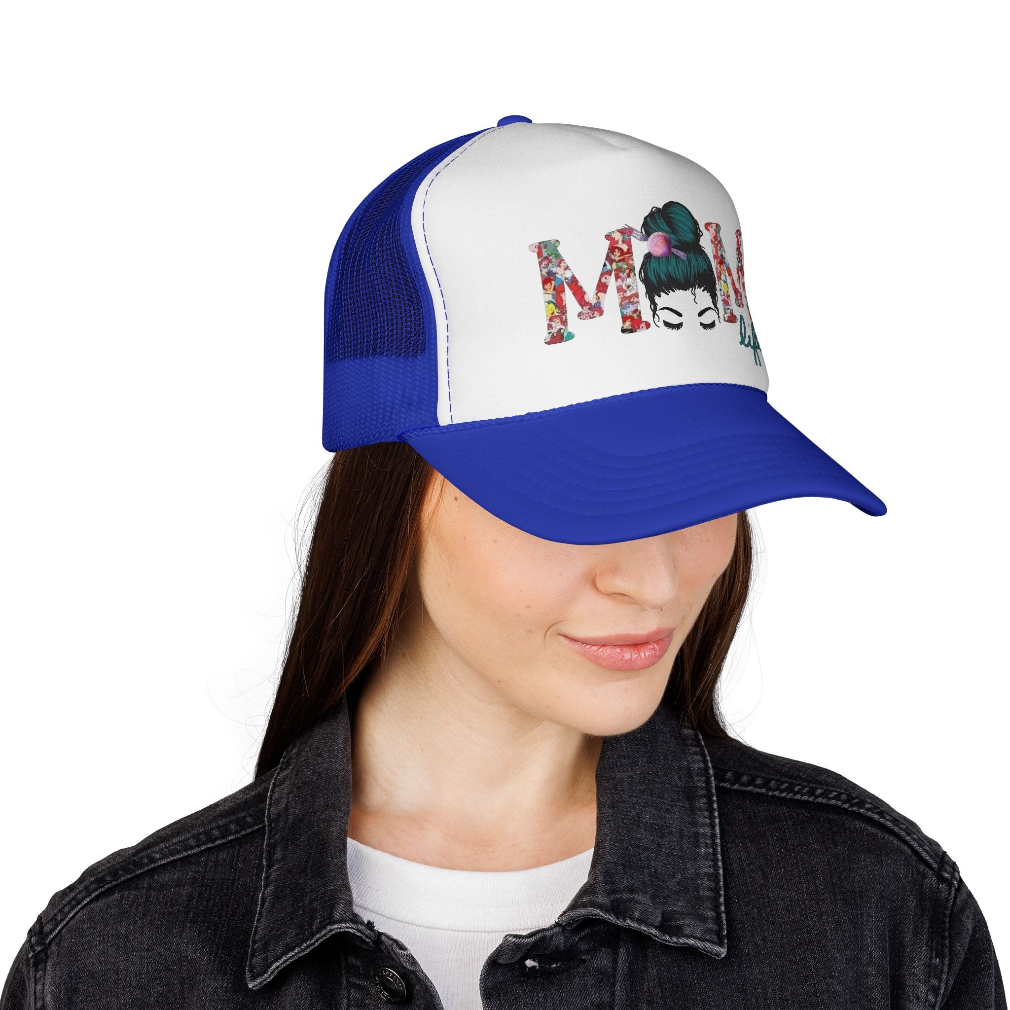 Mom Life Trucker Cap | Floral Mom Graphic Trucker Hat