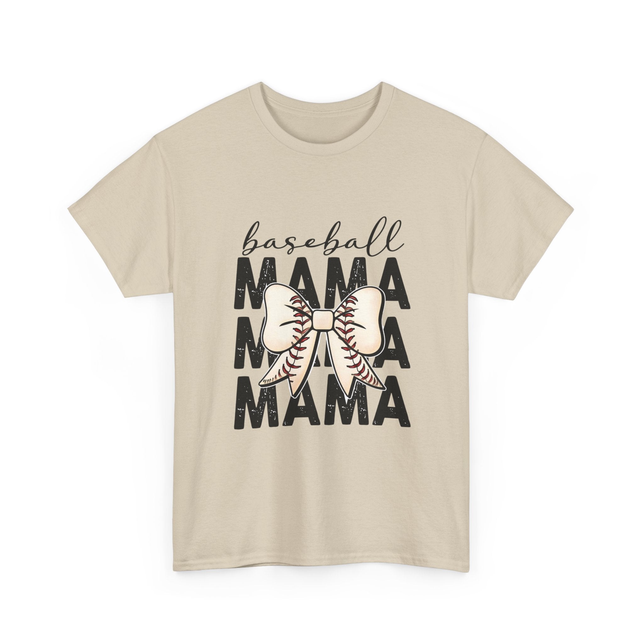 Baseball Mama T-Shirt — Cute Bow Baseball Mom Tee